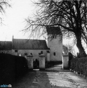 Engum Kirke, 1940’erne. Fotograf Johs. Vejle Stadsarkiv B71458.