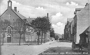 Kirkegaardsvej ved Vejle Missionshus, 1908-09